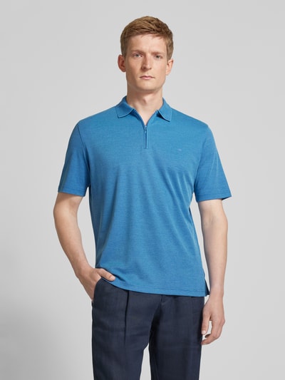 Christian Berg Men Regular fit poloshirt met logostitching Oceaanblauw - 4