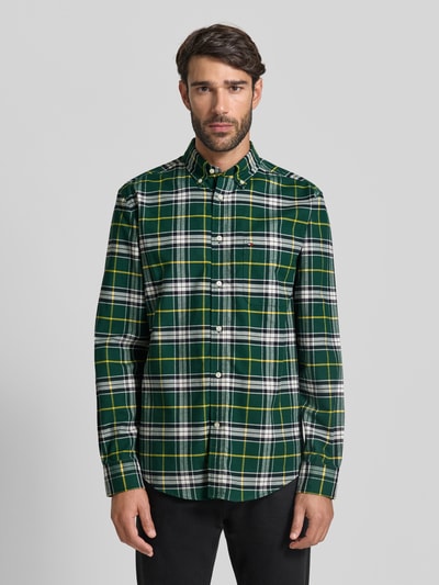 Tommy Hilfiger Regular fit vrijetijdsoverhemd van puur katoen Flessengroen - 4