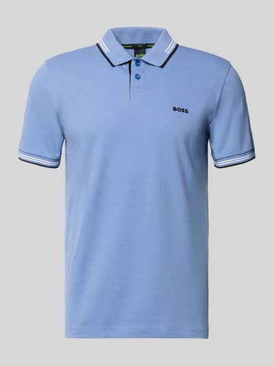 BOSS Green Slim Fit Poloshirt aus reiner Baumwolle Modell 'PAUL' Blau 2