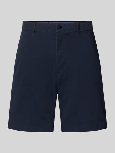 Produktfoto, Chinoshorts aus Baumwoll-Mix Modell 'DOVER' von Tommy Hilfiger in Dunkelblau, unifarben, mit Knopfverschluss und Eingrifftaschen
