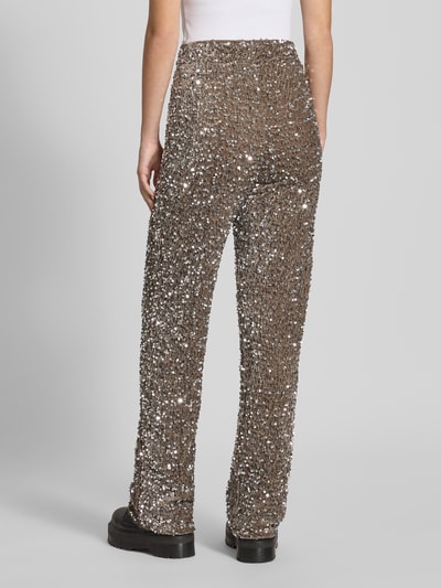 Pieces Weite Hose mit Paillettenbesatz Modell 'KAM' Anthrazit 5