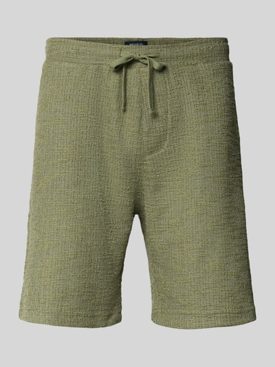 Produktfoto, Shorts mit elastischem Bund von MCNEAL in Grün mit Strukturmuster aus Material-Mix, Regular-Fit, Bundweite 41 cm, Innenbeinlänge 20 cm