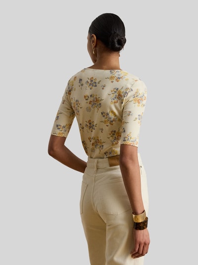 Lauren Ralph Lauren Slim Fit T-Shirt aus Baumwoll-Mix mit Spitzenbesatz Sand 5
