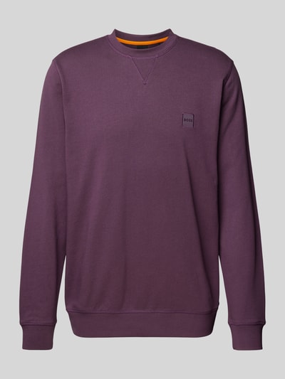 BOSS Orange Sweatshirt mit Label-Stitching Modell 'Westart' Purple 2