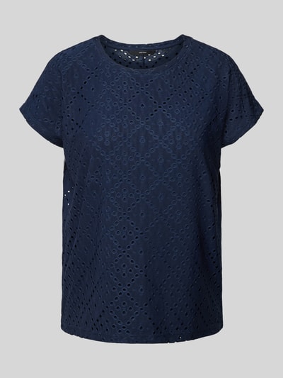 Vero Moda T-shirt z haftem angielskim model ‘TASSA’ Granatowy 2