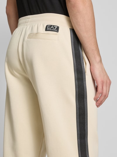 EA7 Emporio Armani Sweatpants mit elastischem Bund Offwhite 3