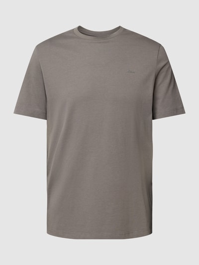 s.Oliver RED LABEL T-Shirt mit Label-Detail Modell 'BASIC' Mittelgrau 2