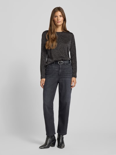 Jake*s Casual Longsleeve mit Rundhalsausschnitt Black 1