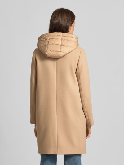 s.Oliver BLACK LABEL Regular fit lange jas met viscose Zand - 5