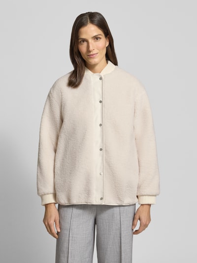 OPUS Fleecejacke mit Knopfleiste Modell 'Hulda' Ecru 4