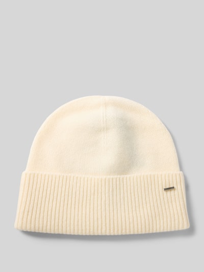 BOSS Muts van kasjmier, model 'LONESTA' Offwhite - 2