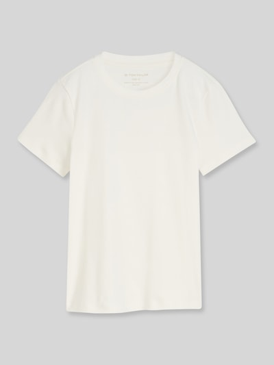 Tom Tailor Regular Fit T-Shirt aus reiner Baumwolle Offwhite 2