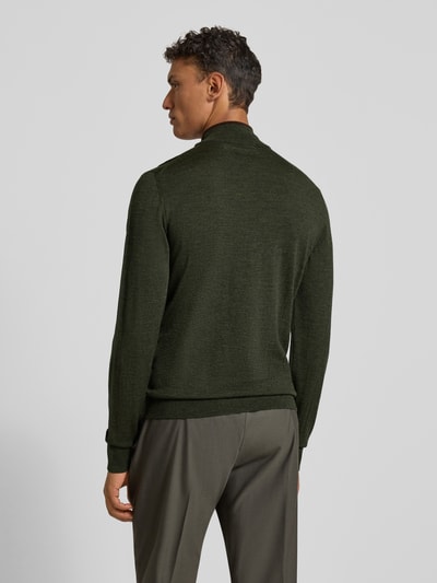 CRUNA Strickpullover mit Mock-Neck Khaki 5