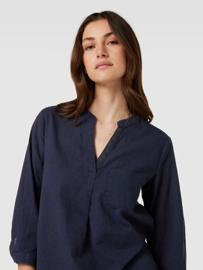 Retro-Bluse mit Spitzenquasten für Damen – Kurzes Top mit V-Ausschnitt und langen Ärmeln main image 0