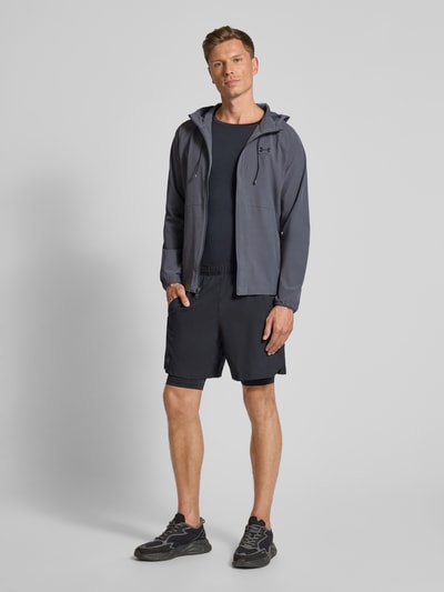Under Armour Regular fit windbreaker met logoprint Antraciet - 1