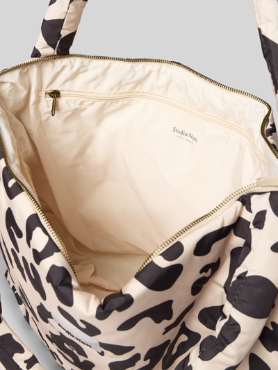 STUDIO NOOS Shopper mit Animal-Print Modell 'Holy Cow Puffy' Ecru 5