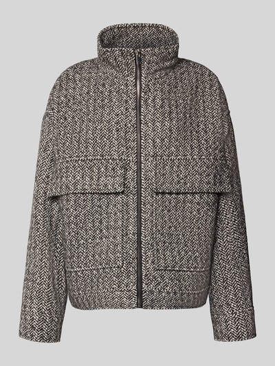 Jake*s Casual Jacke mit Stehkragen und Pattentaschen Black 2