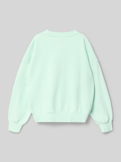 Productfoto, Regular Fit Sweatshirt met logoprint van Garcia voor kinderen van katoenmix in mintgroen, effen kleur, zachte textuur