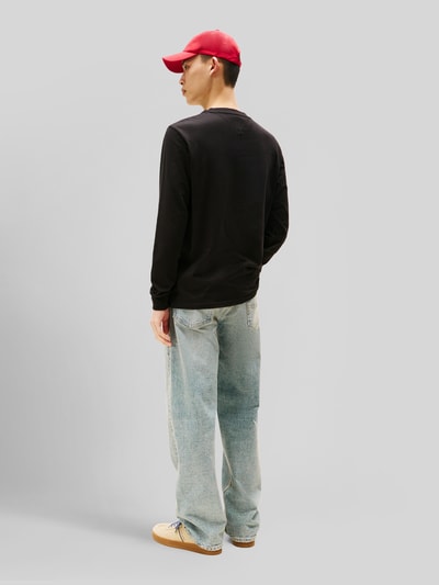 Tommy Jeans Slim Fit Langarmshirt aus reiner Baumwolle BLACK 5