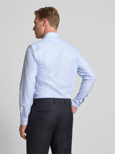 Jake*s Koszula biznesowa o kroju slim fit z listwą guzikową Błękitny 5