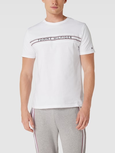 Tommy Hilfiger T-Shirt mit Label-Print Weiss 4
