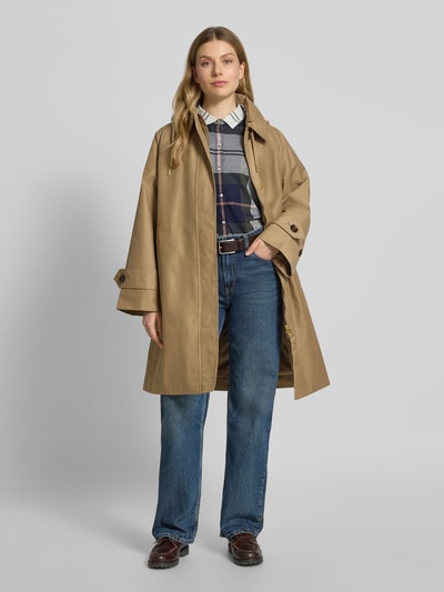 Barbour Regular fit lange jas van katoenmix, model 'SADIE' Zand - 1