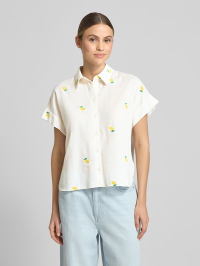JAKE*S STUDIO WOMAN Relaxed Fit Bluse mit Kappärmeln Offwhite 4