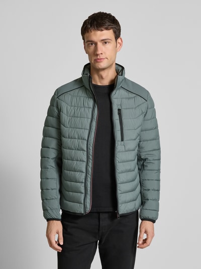 Tom Tailor Regular Fit Steppjacke mit Reißverschluss Oliv 4