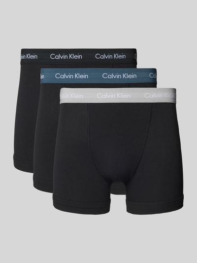 Calvin Klein Underwear Obcisłe bokserki z paskiem z logo w zestawie 3 szt. Czarny 1