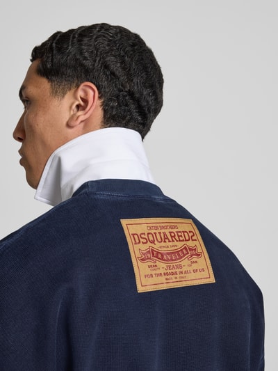 Dsquared2 Sweatshirt mit gerippten Abschlüssen Marine 3