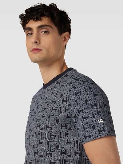 Christian Berg Men T-shirt met all-over print Marineblauw - 3