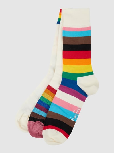 Happy Socks Sokken met stretch, set van 3 paar  Wit - 1