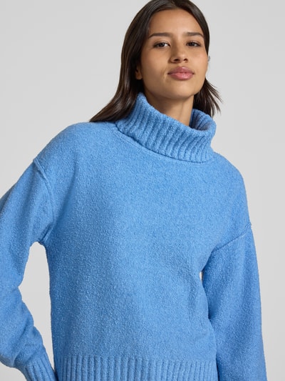 s.Oliver RED LABEL Regular Fit Rollkragenpullover aus Baumwoll-Mix Hellblau 3