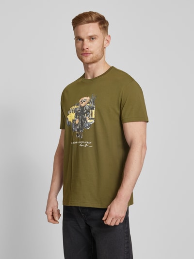 Polo Ralph Lauren T-Shirt mit Label-Print Khaki 4