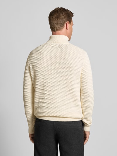 MCNEAL Rollkragenpullover mit gerippten Abschlüssen Ecru 5