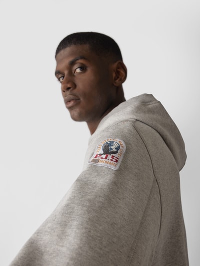 Parajumpers Hoodie mit Label-Print Mittelgrau meliert 3