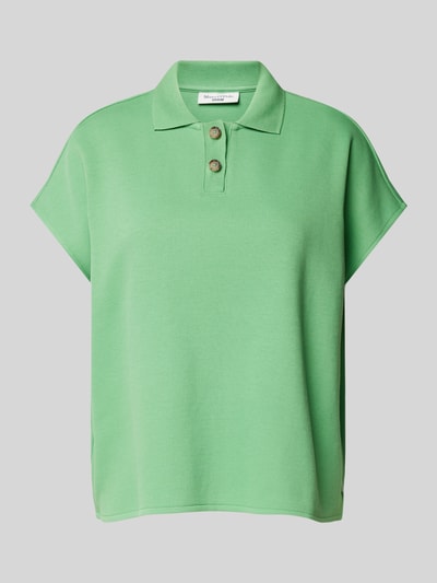 Marc O'Polo Denim T-shirt met platte kraag Lichtgroen - 2