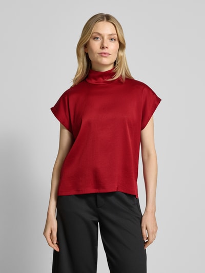 Drykorn Blouseshirt met opstaande kraag, model 'ALARIA' Roestrood - 4