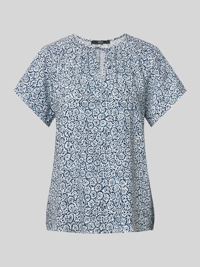 Zero Blusenshirt aus Viskose mit Allover-Muster Blau 2