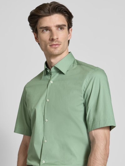 BOSS Koszula biznesowa o kroju regular fit z rękawami o dł. 1/2 model ‘Joe’ Zielony 3