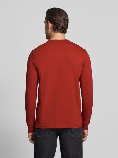 Tom Tailor Regular Fit Langarmshirt aus reiner Baumwolle Rot 5