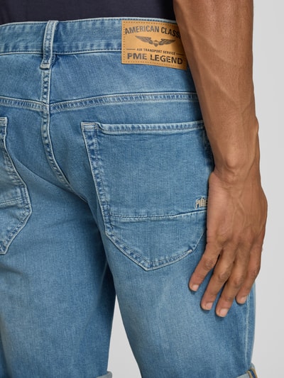 PME Legend regular fit jeansshort in 5-pocket-design Lichtblauw - 3