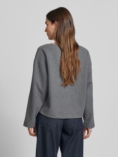 OPUS Oversized Sweatshirt mit Rundhalsausschnitt Modell 'Gudila' Hellgrau Melange 5