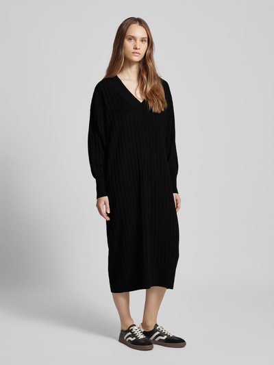 Only Oversized gebreide jurk met geribde strepen model NEW TESSA in zwart online kopen P C