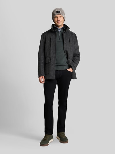Tom Tailor Regular Fit Funktionsjacke aus Wollmix Silber 1