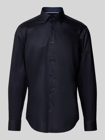 BOSS Regular Fit Businesshemd aus reiner Baumwolle Marine 2