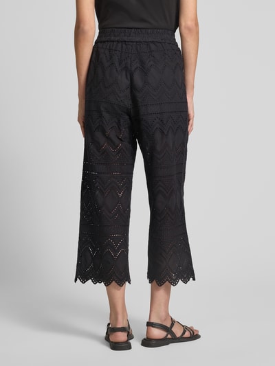 Christian Berg Woman Selection Regular fit culotte met broderie anglaise Zwart - 5