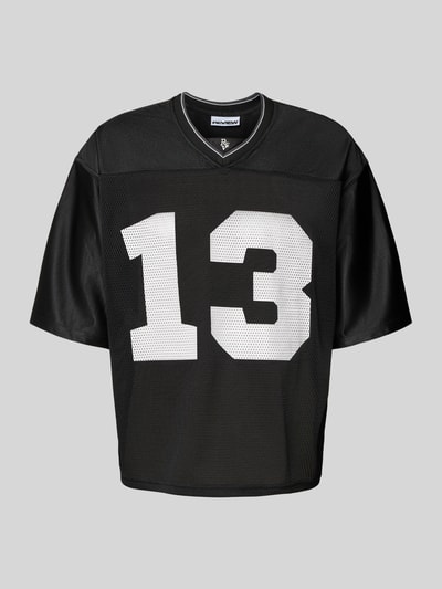 REVIEW Tricot met labelstitching Zwart - 2