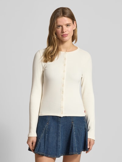 Levi's® kardigan rozpinany o kroju slim fit z mieszanka bawełny model 'RORY' Złamany biały 4