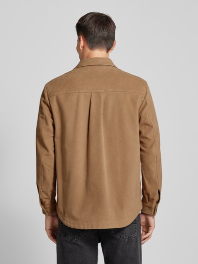 BOSS Overhemdjack met borstzakken, model 'Carper' Beige - 5